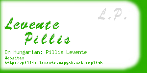 levente pillis business card